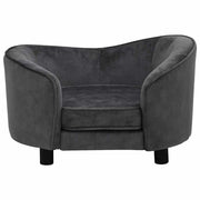 Vidaxl hondenbank 69x49x40 cm pluche donkergrijs - afbeelding 3