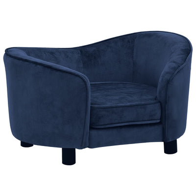 Vidaxl hondenbank 69x49x40 cm pluche blauw