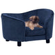 Vidaxl hondenbank 69x49x40 cm pluche blauw