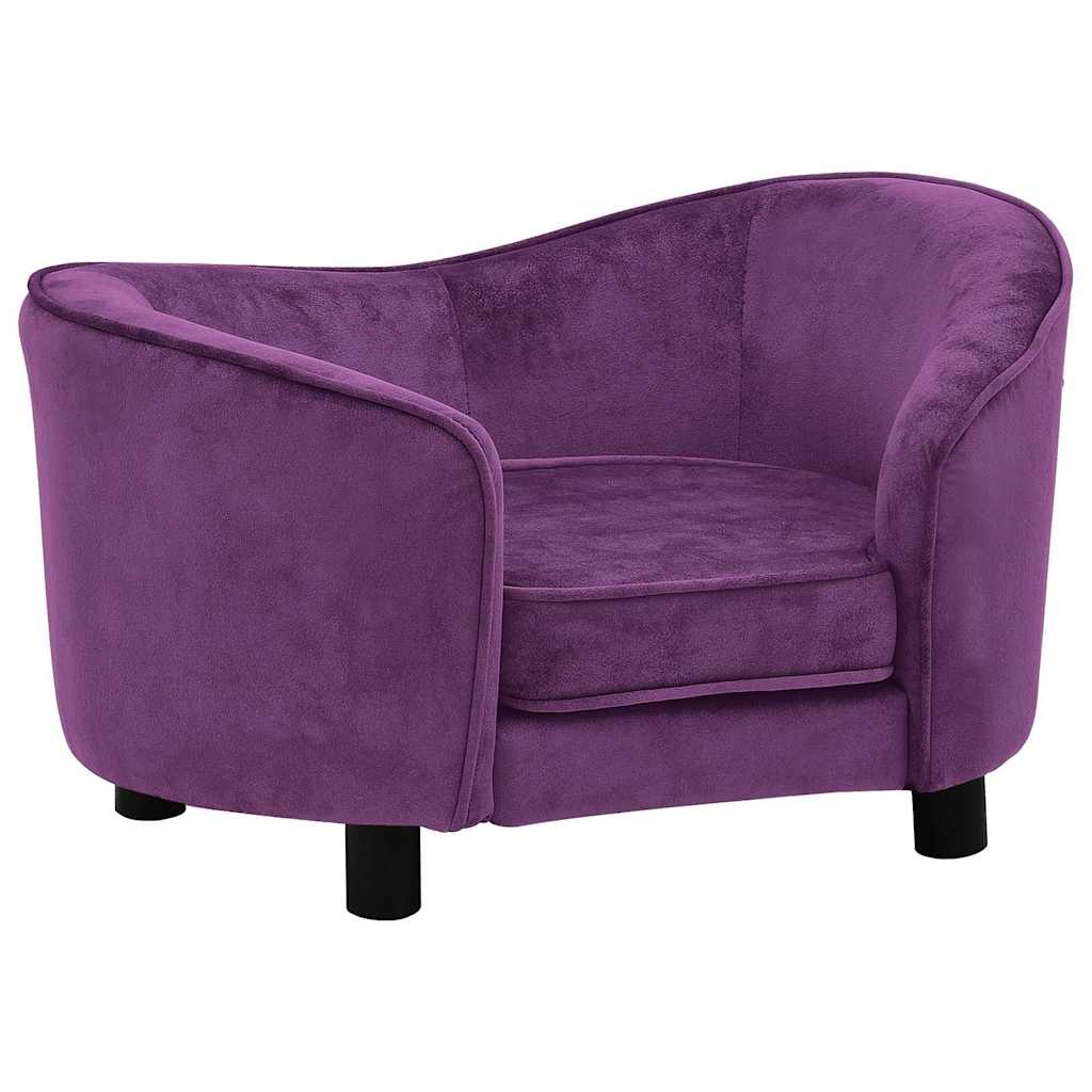 Vidaxl hondenbank 69x49x40 cm pluche bordeauxrood