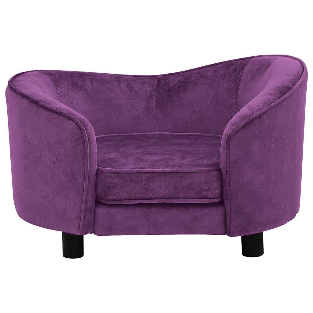 Vidaxl hondenbank 69x49x40 cm pluche bordeauxrood