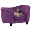 Vidaxl hondenbank 69x49x40 cm pluche bordeauxrood