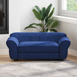 Vidaxl hondenbank 72x45x30 cm pluche blauw - afbeelding 1