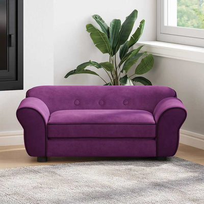 Vidaxl hondenbank 72x45x30 cm pluche bordeauxrood
