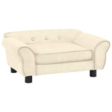 Vidaxl hondenbank 72x45x30 cm pluche crèmekleurig - afbeelding 2