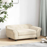 Vidaxl hondenbank 72x45x30 cm pluche crèmekleurig - afbeelding 3