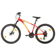 Vidaxl mountainbike 21 versnellingen 27,5 inch wielen 38 cm frame rood - afbeelding 1
