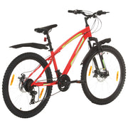 VidaXL Mountainbike 21 versnellingen 26 inch wielen 36 cm rood - afbeelding 3