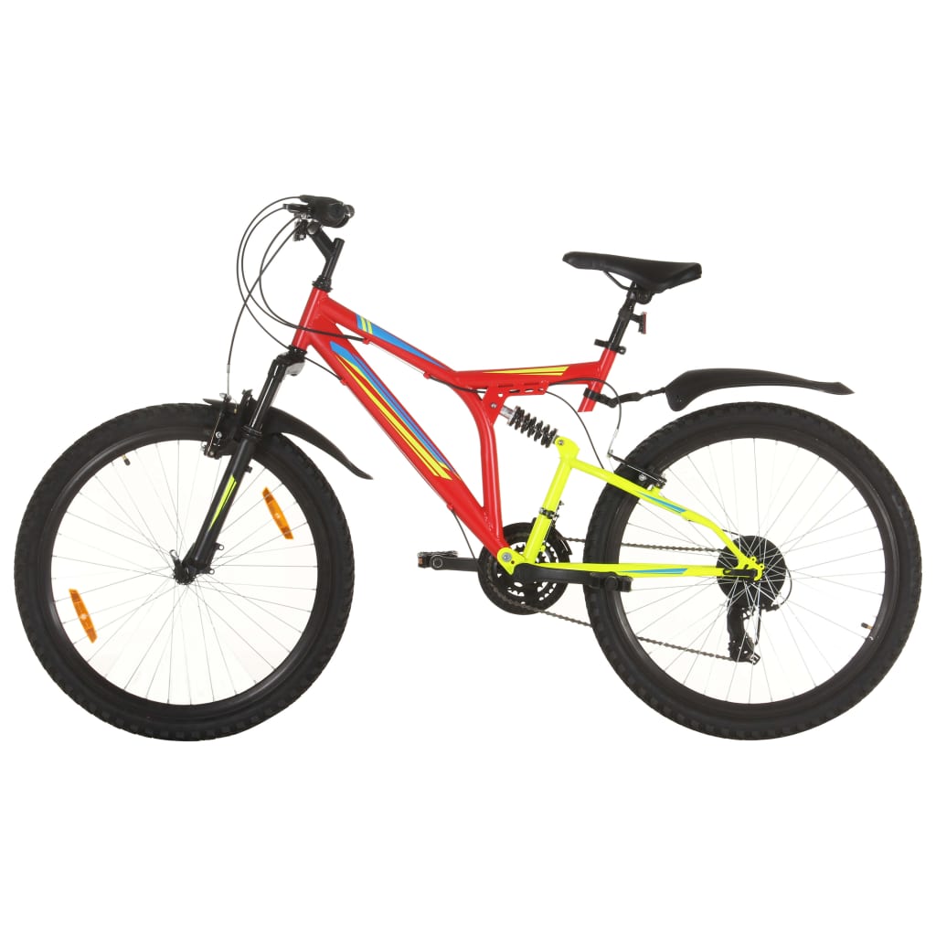 VidaXL Mountainbike 21 versnellingen 26 inch wielen 49 cm rood