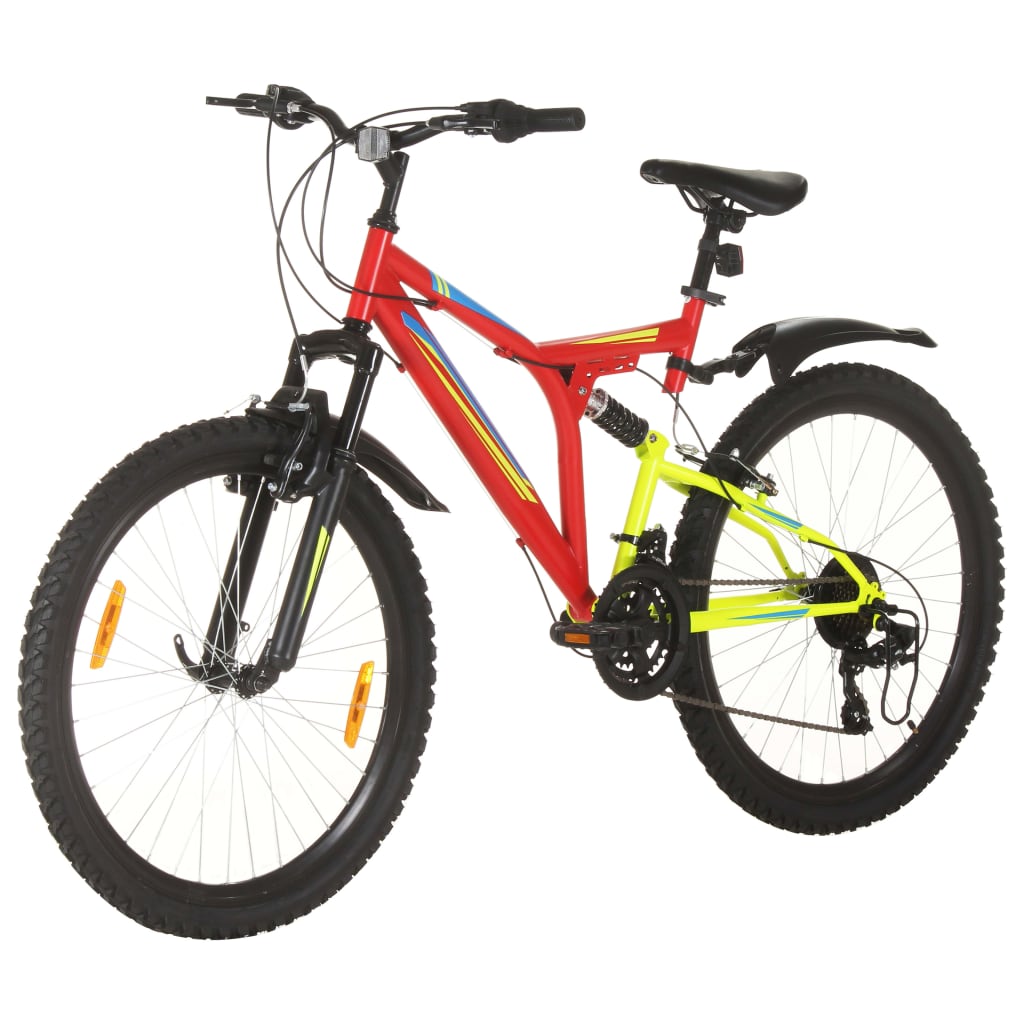VidaXL Mountainbike 21 versnellingen 26 inch wielen 49 cm rood