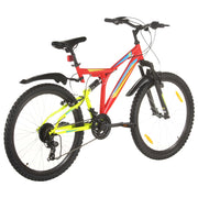 VidaXL Mountainbike 21 versnellingen 26 inch wielen 49 cm rood - afbeelding 3