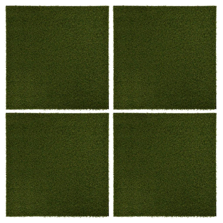 VidaXL Kunstgrastegels 4 st 50x50x2,5 cm rubber