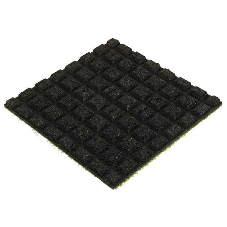 VidaXL Kunstgrastegels 4 st 50x50x2,5 cm rubber
