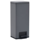 Vidaxl pedaalemmer met anti-vingerafdruk 30 l rvs grijs - afbeelding 2