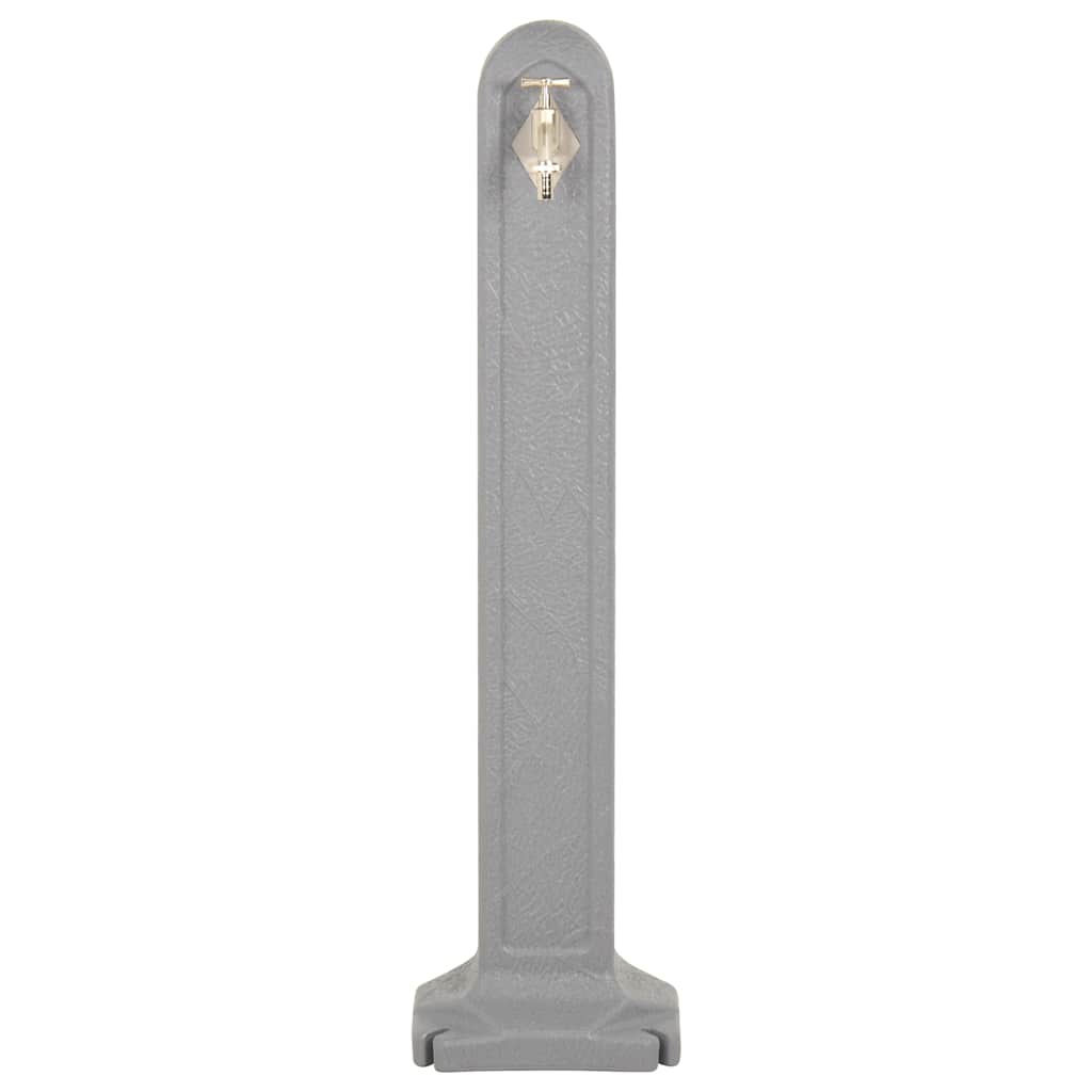 Vidaxl waterzuil met kraan steen-look lichtgrijs