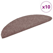 Vidaxl trapmatten zelfklevend 10 stuks 56x17x3 cm lichtbruin halfrond - afbeelding 2