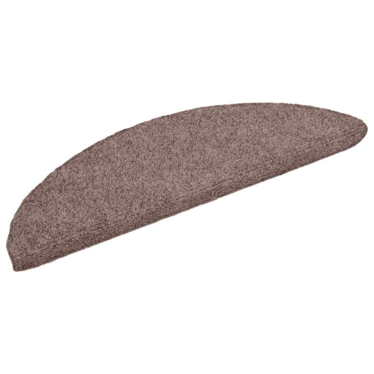 Vidaxl trapmatten zelfklevend 10 stuks 56x17x3 cm lichtbruin halfrond