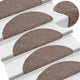 Vidaxl trapmatten zelfklevend 10 stuks 56x17x3 cm lichtbruin halfrond