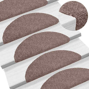 Vidaxl trapmatten zelfklevend 10 stuks 56x17x3 cm lichtbruin halfrond - afbeelding 1