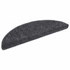 Vidaxl trapmatten zelfklevend 10 stuks 56x17x3 cm donkergrijs halfrond