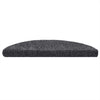 Vidaxl trapmatten zelfklevend 10 stuks 56x17x3 cm donkergrijs halfrond