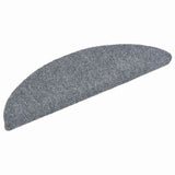 Vidaxl trapmatten zelfklevend 5 stuks 56x17x3 cm lichtgrijs halfrond - afbeelding 3