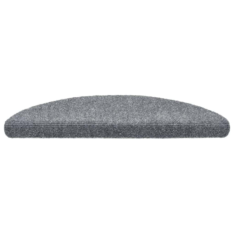 Vidaxl trapmatten zelfklevend 5 stuks 56x17x3 cm lichtgrijs halfrond