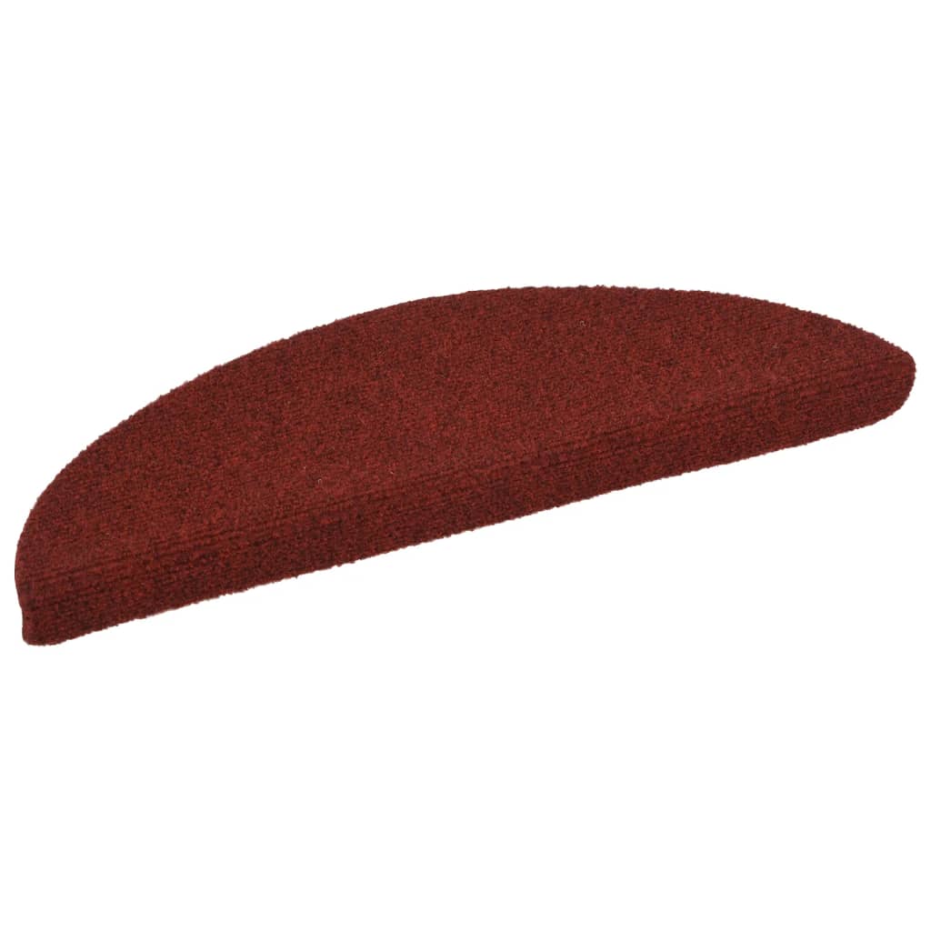 Vidaxl trapmatten zelfklevend 5 stuks 56x17x3 cm bordeaux rood halfrond