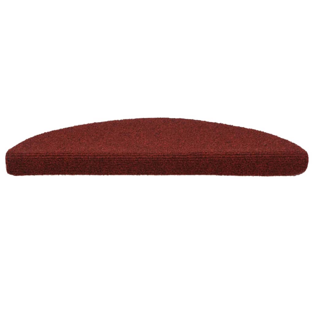 Vidaxl trapmatten zelfklevend 5 stuks 56x17x3 cm bordeaux rood halfrond