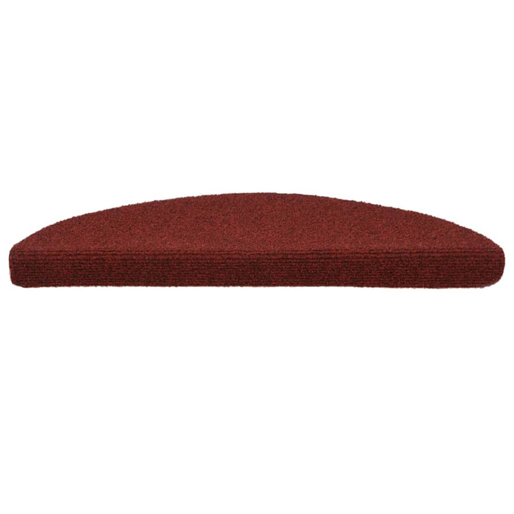 Vidaxl trapmatten zelfklevend 5 stuks 56x17x3 cm bordeaux rood halfrond