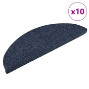 Vidaxl trapmatten zelfklevend 10 stuks 56x17x3 cm blauw halfrond - afbeelding 1