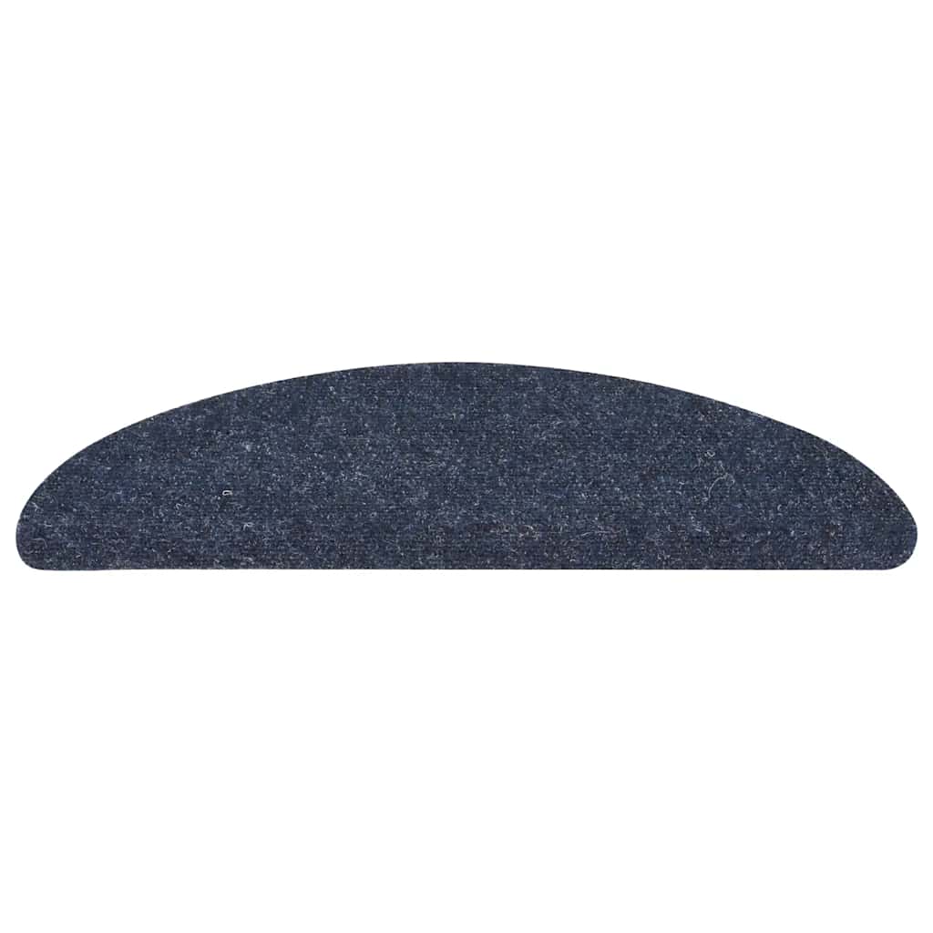 Vidaxl trapmatten zelfklevend 10 stuks 56x17x3 cm blauw halfrond