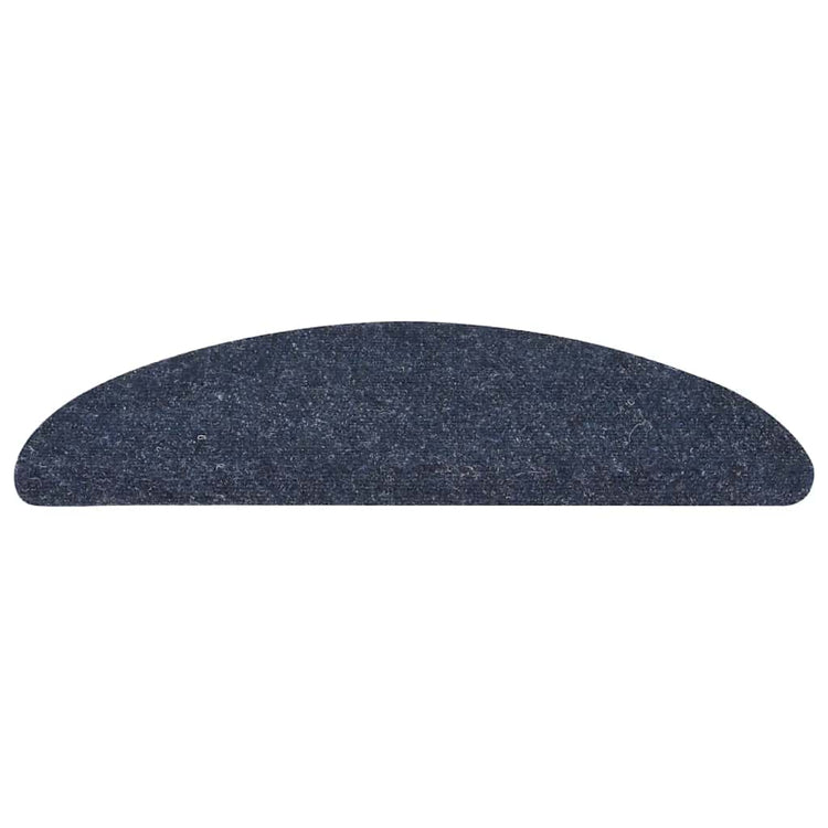 Vidaxl trapmatten zelfklevend 10 stuks 56x17x3 cm blauw halfrond