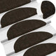 Vidaxl trapmatten zelfklevend 5 stuks 56x17x3 cm donkerbruin halfrond