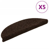 Vidaxl trapmatten zelfklevend 5 stuks 56x17x3 cm bruin halfrond - afbeelding 2