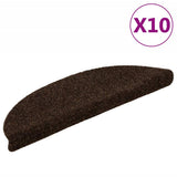 Vidaxl trapmatten zelfklevend 10 stuks 56x17x3 cm bruin halfrond - afbeelding 2