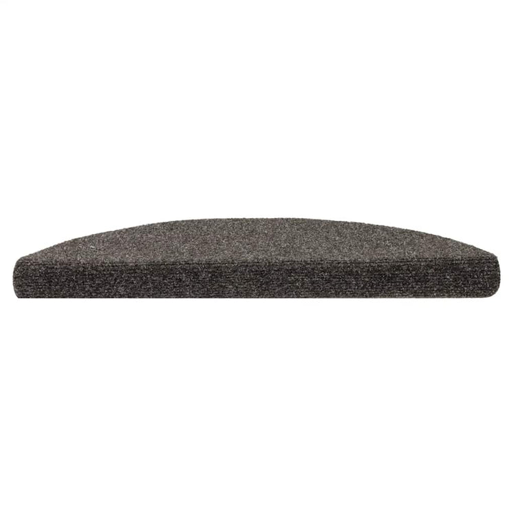 Vidaxl trapmatten zelfklevend 5 stuks 56x17x3 cm antraciet halfrond