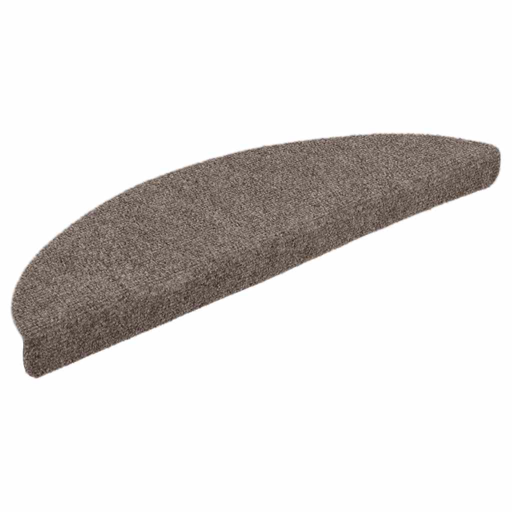 Vidaxl trapmatten zelfklevend 10 stuks 56x17x3 cm beige halfrond