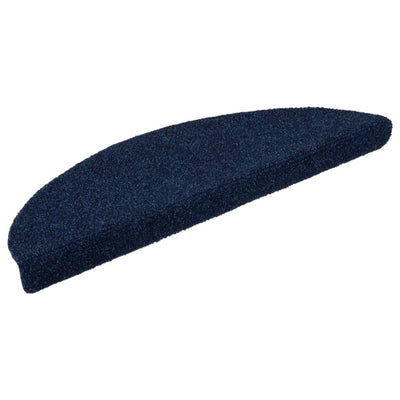 Vidaxl trapmatten zelfklevend 10 stuks 56x17x3 cm marineblauw halfrond
