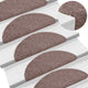 Vidaxl trapmatten zelfklevend 5 stuks 65x21x4 cm lichtbruin halfrond groot