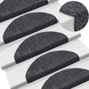 Vidaxl trapmatten zelfklevend 5 stuks 65x21x4 cm donkergrijs halfrond groot
