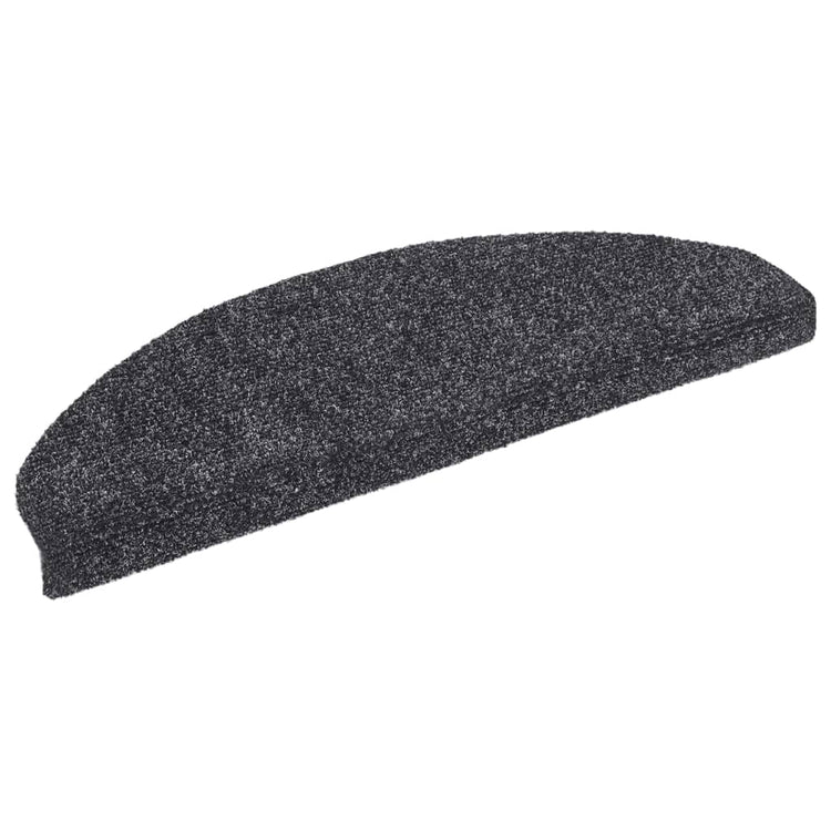 Vidaxl trapmatten zelfklevend 10 st 65x21x4 cm donkergrijs halfrond groot