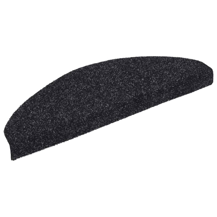 Vidaxl trapmatten zelfklevend 5 stuks 65x21x4 cm zwart halfrond groot