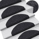 Vidaxl trapmatten zelfklevend 5 stuks 65x21x4 cm zwart halfrond groot