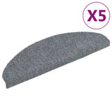 Vidaxl trapmatten zelfklevend 5 stuks 65x21x4 cm lichtgrijs halfrond groot - afbeelding 2