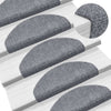 Vidaxl trapmatten zelfklevend 5 stuks 65x21x4 cm lichtgrijs halfrond groot