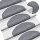 Vidaxl trapmatten zelfklevend 5 stuks 65x21x4 cm lichtgrijs halfrond groot
