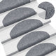 Vidaxl trapmatten zelfklevend 10 st 65x21x4 cm lichtgrijs halfrond groot