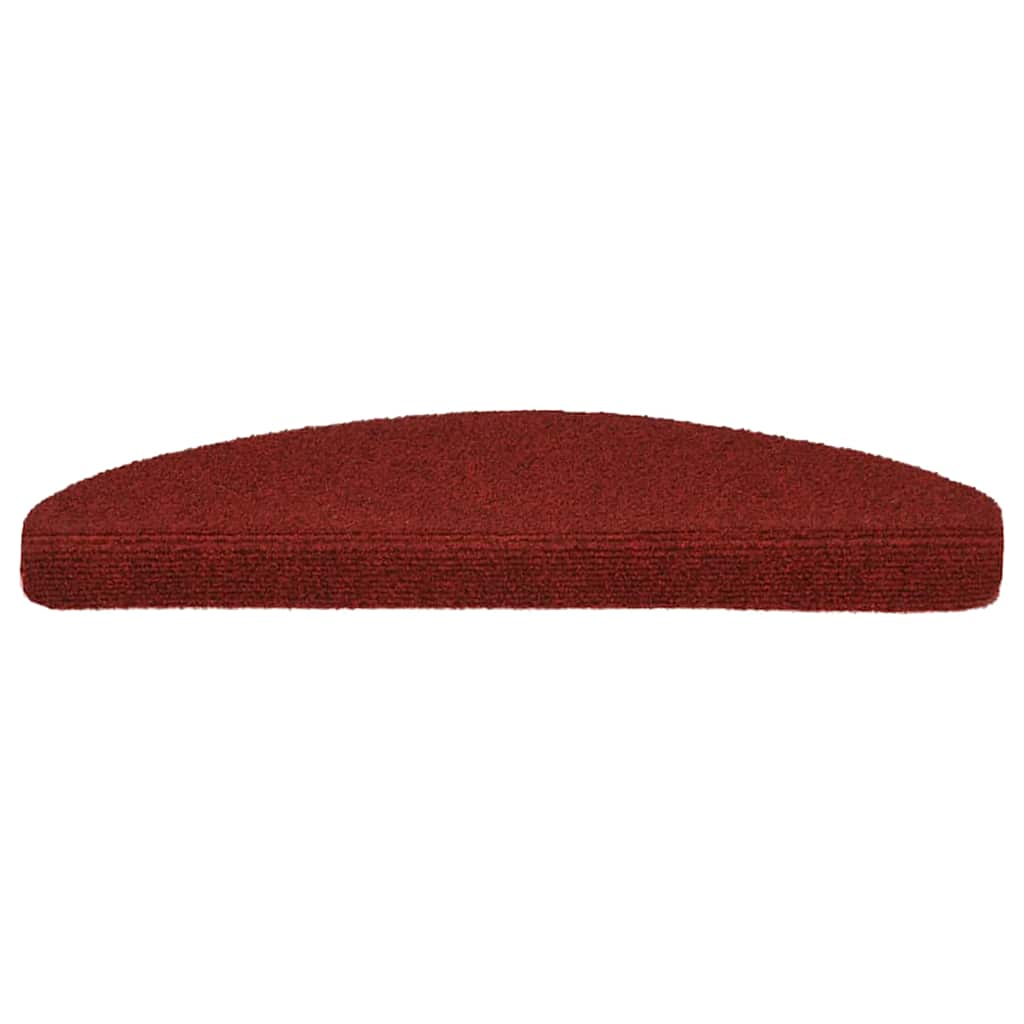Vidaxl trapmatten zelfklevend 5 stuks 65x21x4 cm bordeaux rood halfrond groot