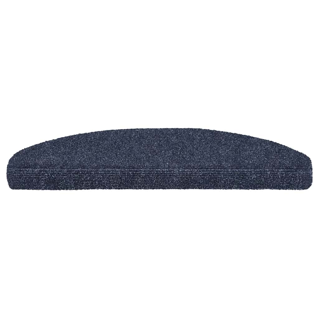 Vidaxl trapmatten zelfklevend 10 stuks 65x21x4 cm blauw halfrond groot